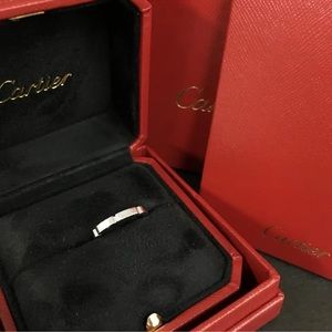 Cartier Sz 5 Maillon Panthere White Gold 4.4g Ring + Box + Auth Paperwork